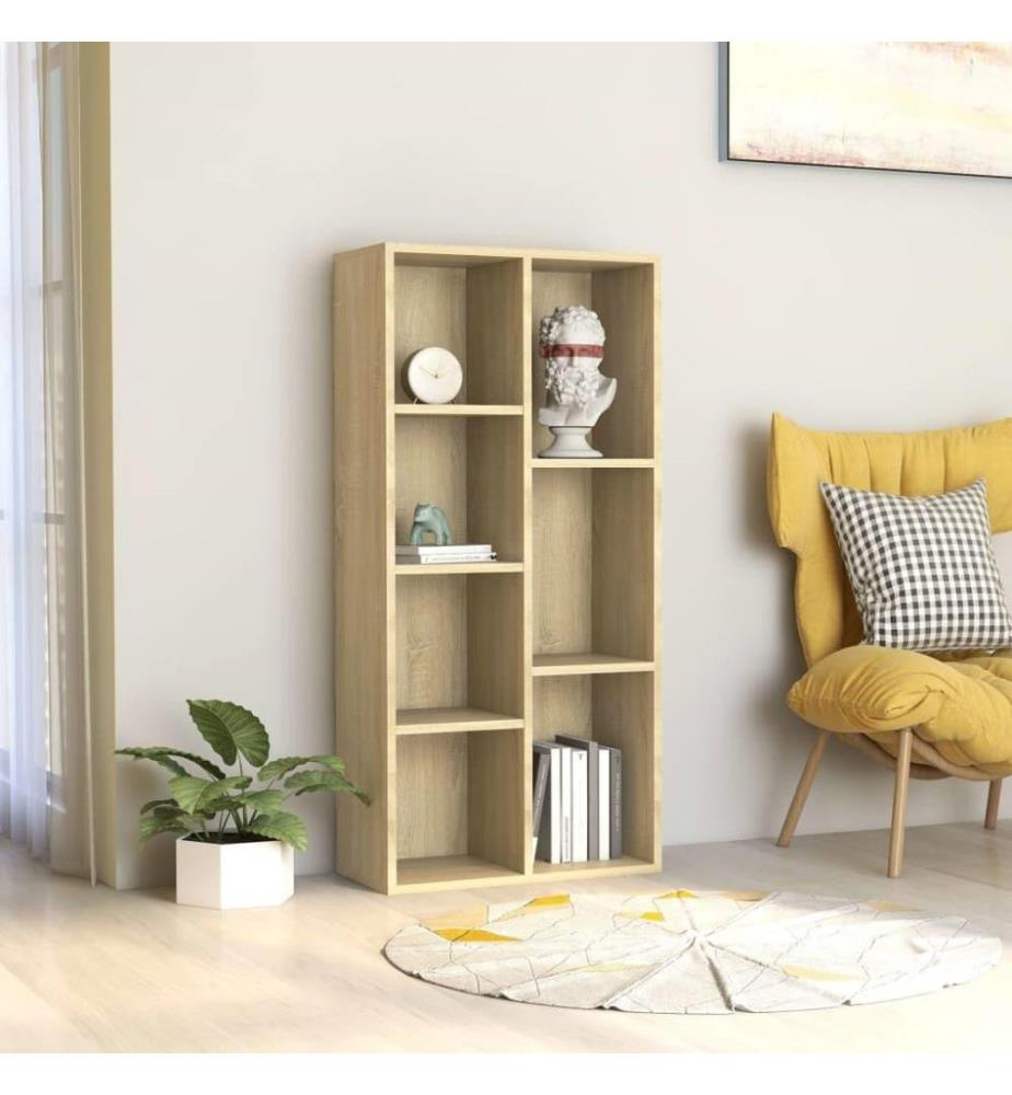 Bibliothèque Chêne Sonoma 50x25x106 cm Aggloméré