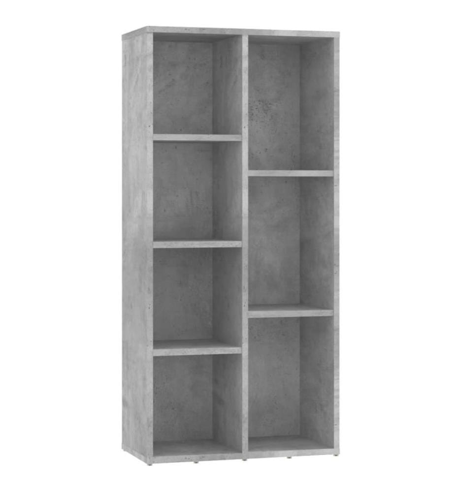 Bibliothèque Gris béton 50x25x106 cm Aggloméré