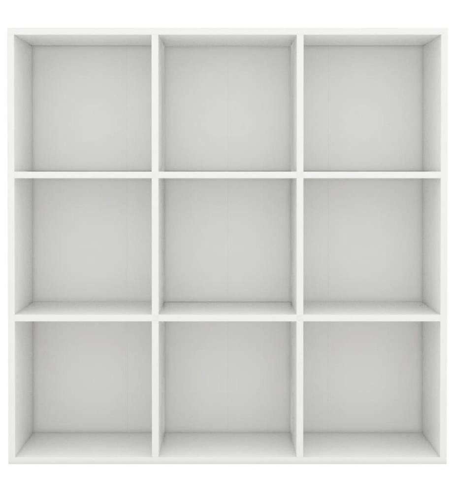 Bibliothèque Blanc 98x30x98 cm Aggloméré