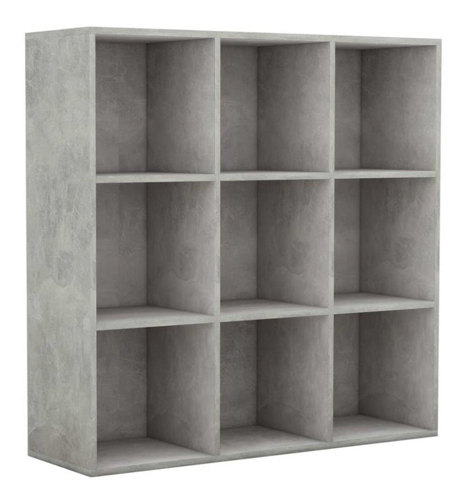 Bibliothèque Gris béton 98x30x98 cm Aggloméré