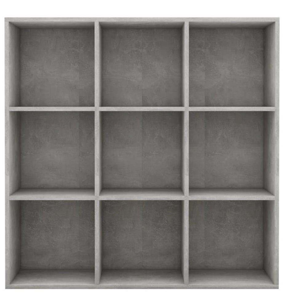 Bibliothèque Gris béton 98x30x98 cm Aggloméré