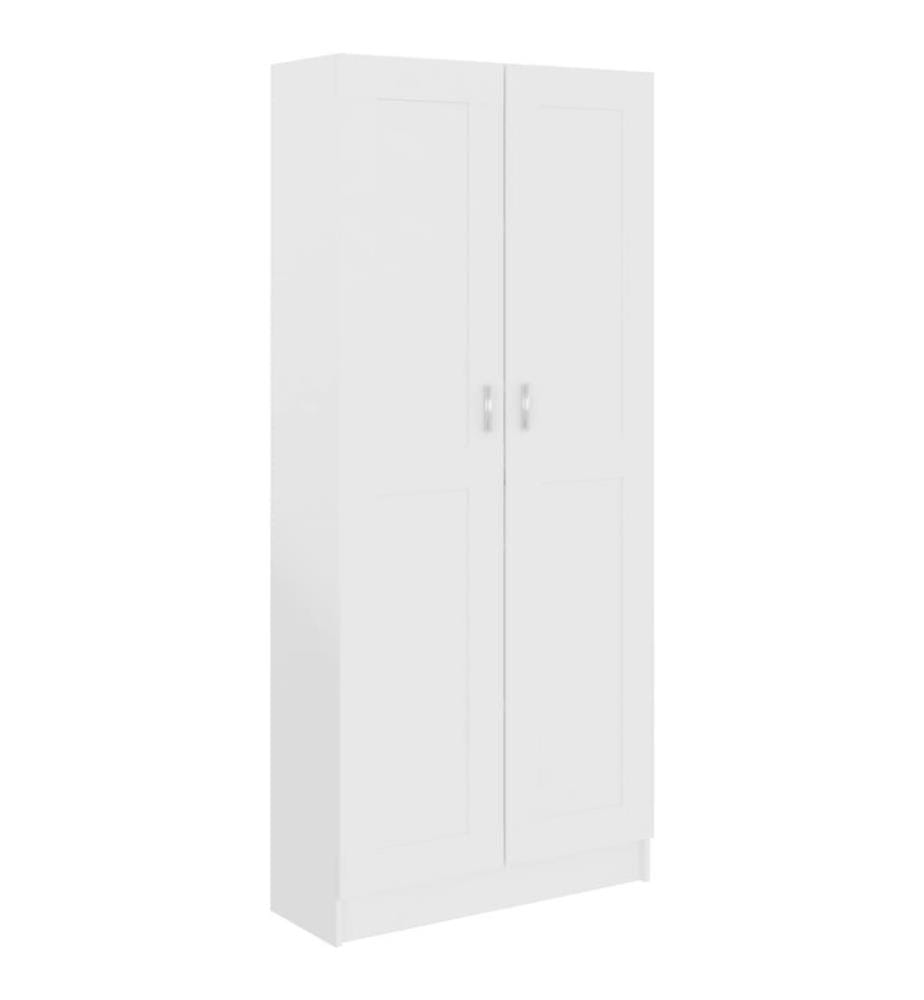 Bibliothèque Blanc 82,5x30,5x185,5 cm Aggloméré
