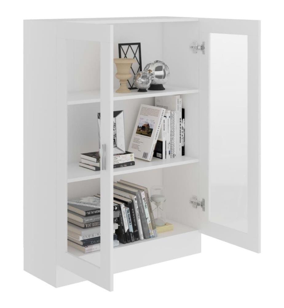 Vitrinenschrank Weiss 82,5x30,5x115 cm Holzwerkstoff