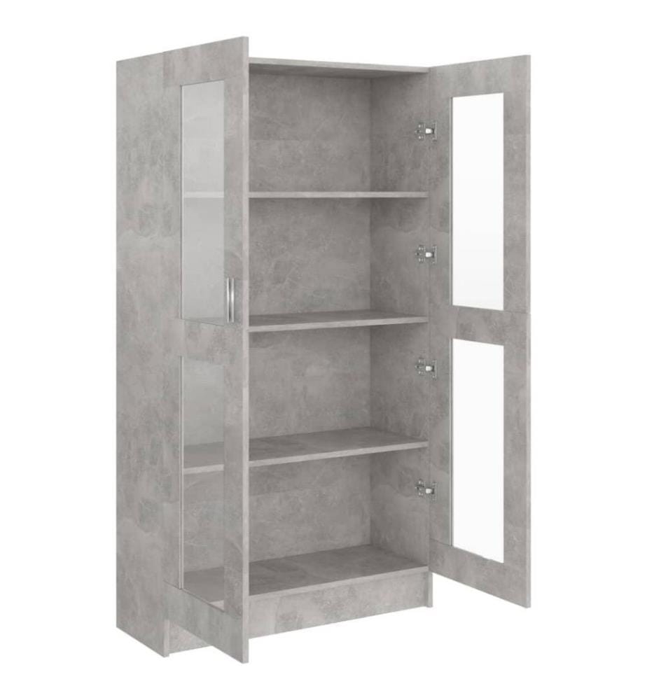 Armoire à vitrine Gris béton 82,5x30,5x150 cm Aggloméré