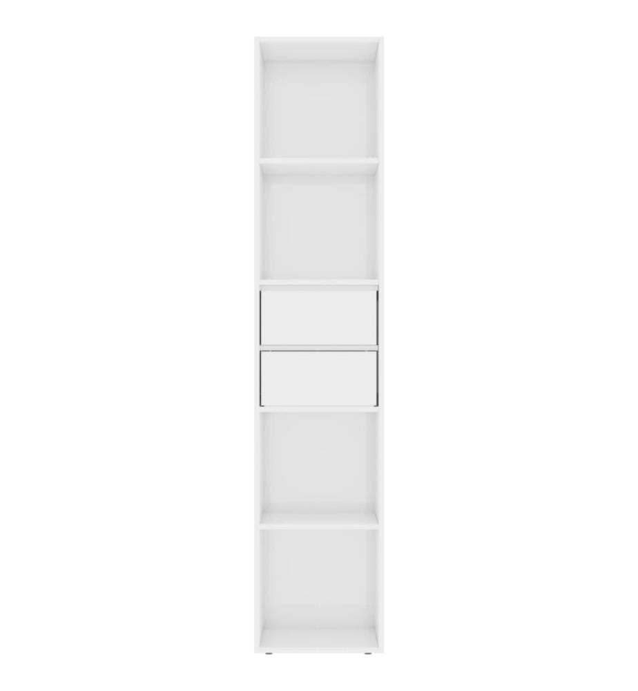 Bibliothèque Blanc brillant 36x30x171 cm Aggloméré