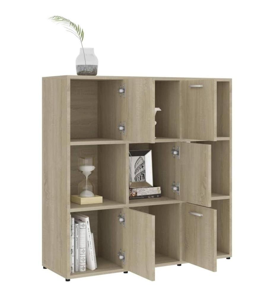Bücherregal Sonoma-Eiche 90x30x90 cm Holzwerkstoff