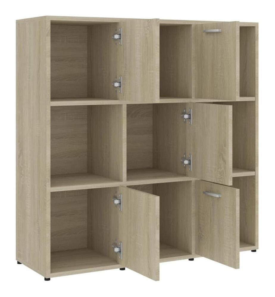 Bücherregal Sonoma-Eiche 90x30x90 cm Holzwerkstoff