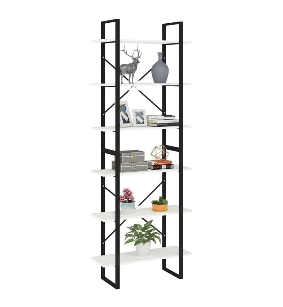 Armoire haute Blanc 80x30x210 cm Bois de pin solide