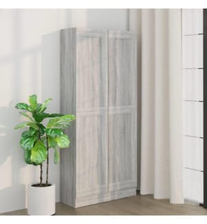 Badezimmerschrank Grau Sonoma 82,5x30,5x185,5 cm Holzwerkstoff