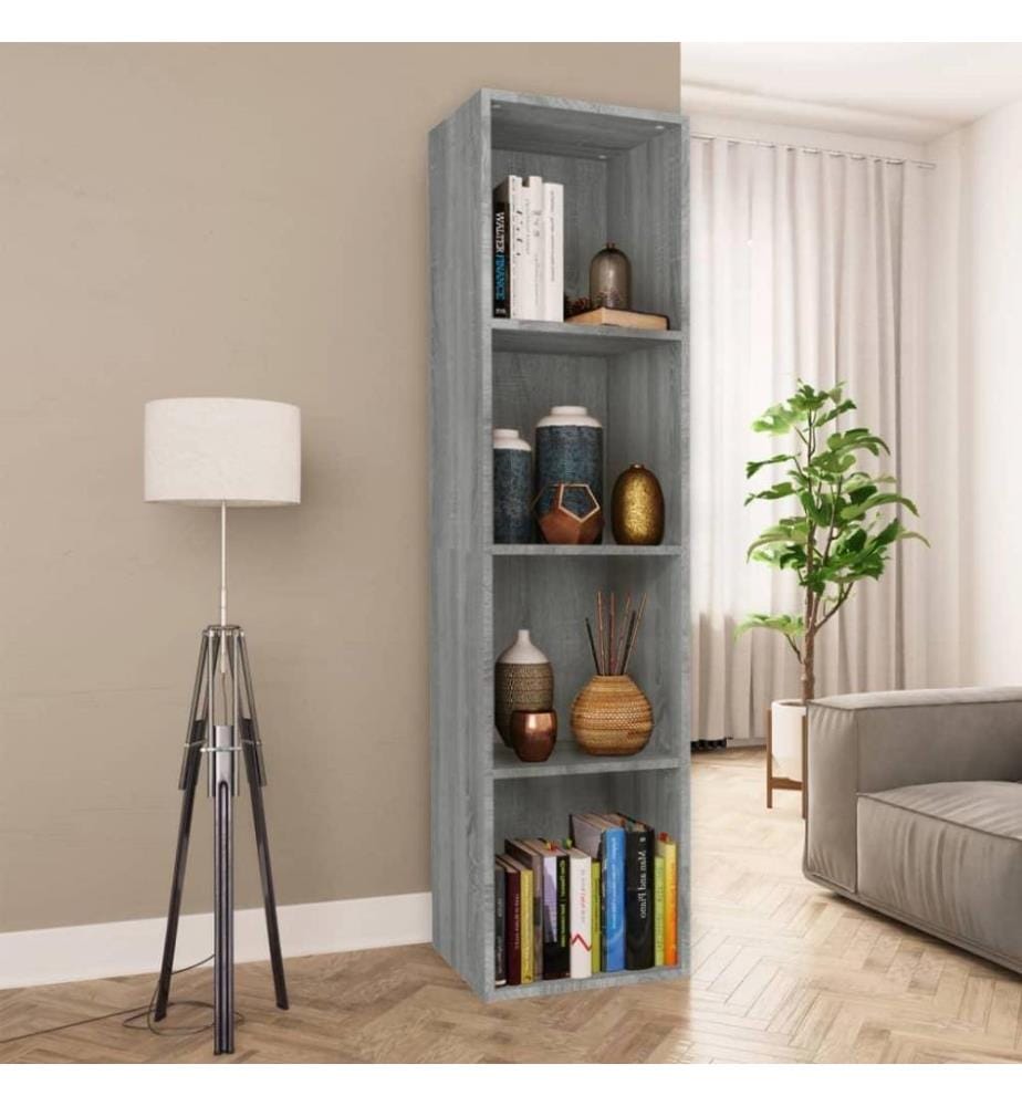 Bibliothèque/Meuble TV Sonoma gris 36x30x143 cm