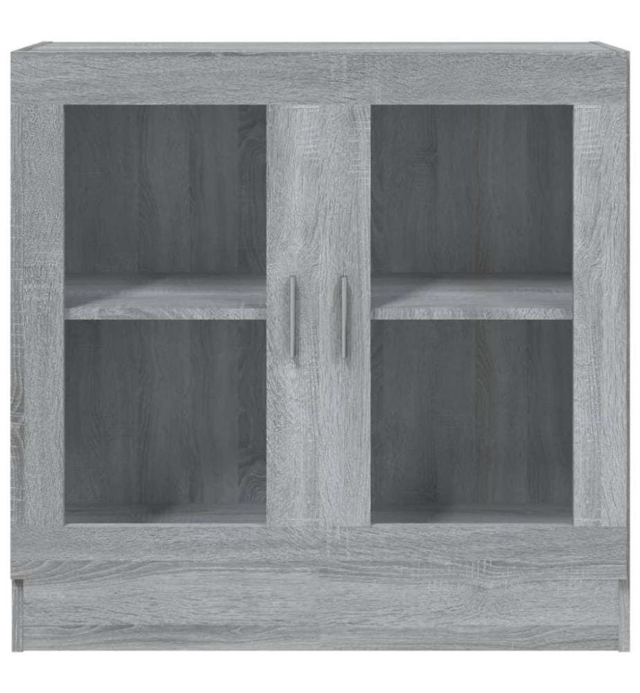 Armoire à vitrine Sonoma gris 82,5x30,5x80 cm Bois d'ingénierie