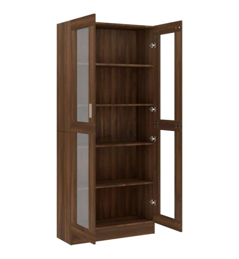 Armoire à vitrine Chêne marron 82,5x30,5x185,5cmBois ingénierie