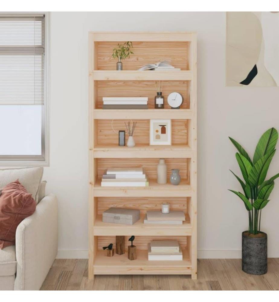 Bibliothèque 80x35x183 cm Bois de pin massif