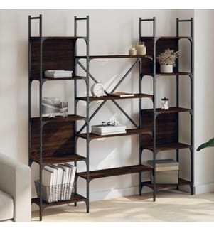 Bücherregal Braun Eichen-Optik 155,5x24x166,5 cm Holzwerkstoff