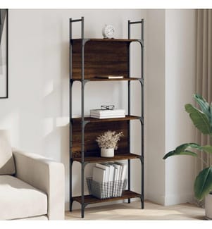 Bücherregal 5 Böden Braun Eichen-Optik 60,5x24x166,5 cm
