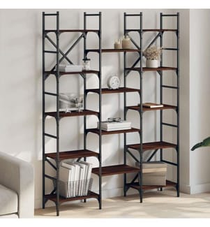 Bücherregal Braun Eichen-Optik 127,5x28,5x172,5cm Holzwerkstoff