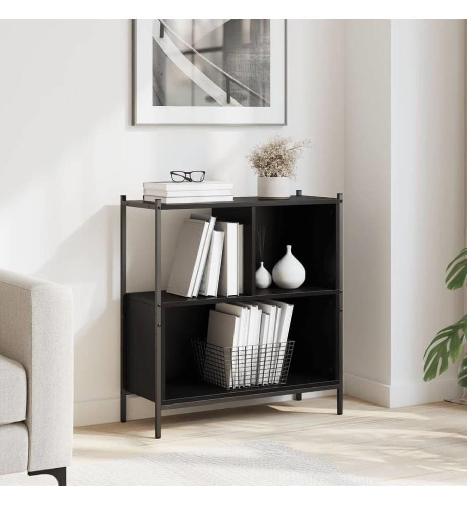 Bücherregal Schwarz 72x28x77,5 cm Holzwerkstoff