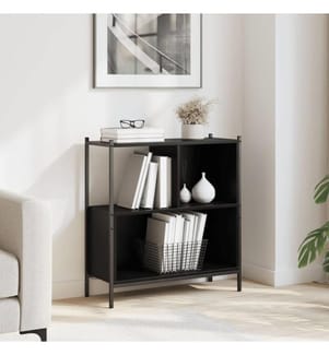 Bücherregal Schwarz 72x28x77,5 cm Holzwerkstoff