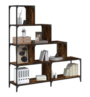 Bücherregal 4 Etagen Räuchereiche 139x33,5x149 cm Holzwerkstoff