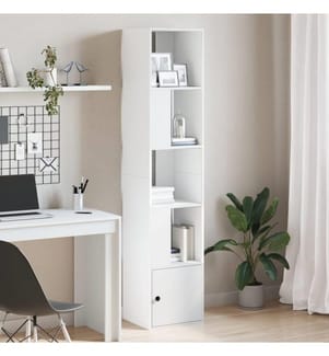Bücherregal Weiss 40x36x189 cm Holzwerkstoff