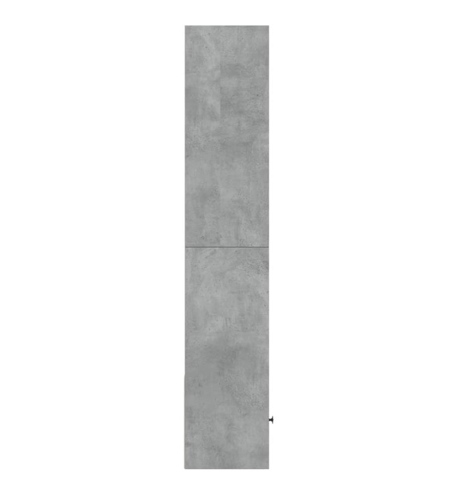 Bibliothèque gris béton 40x36x189 cm bois d'ingénierie