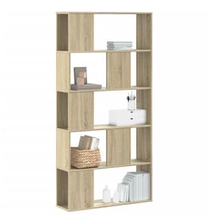 Bücherregal 5 Böden Sonoma-Eiche 80,5x23,5x162,5 Holzwerkstoff