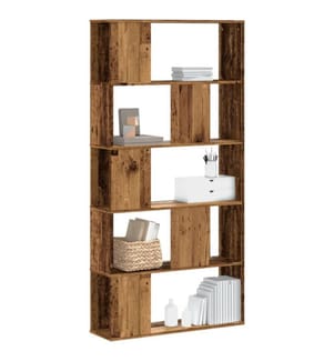Bücherregal 5 Böden Altholz 80,5x23,5x162,5 cm Holzwerkstoff