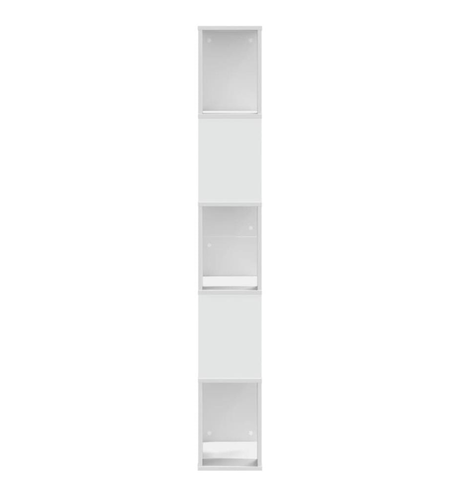 Bibliothèque 5 niveaux blanc 45x23,5x162,5 cm bois d'ingénierie