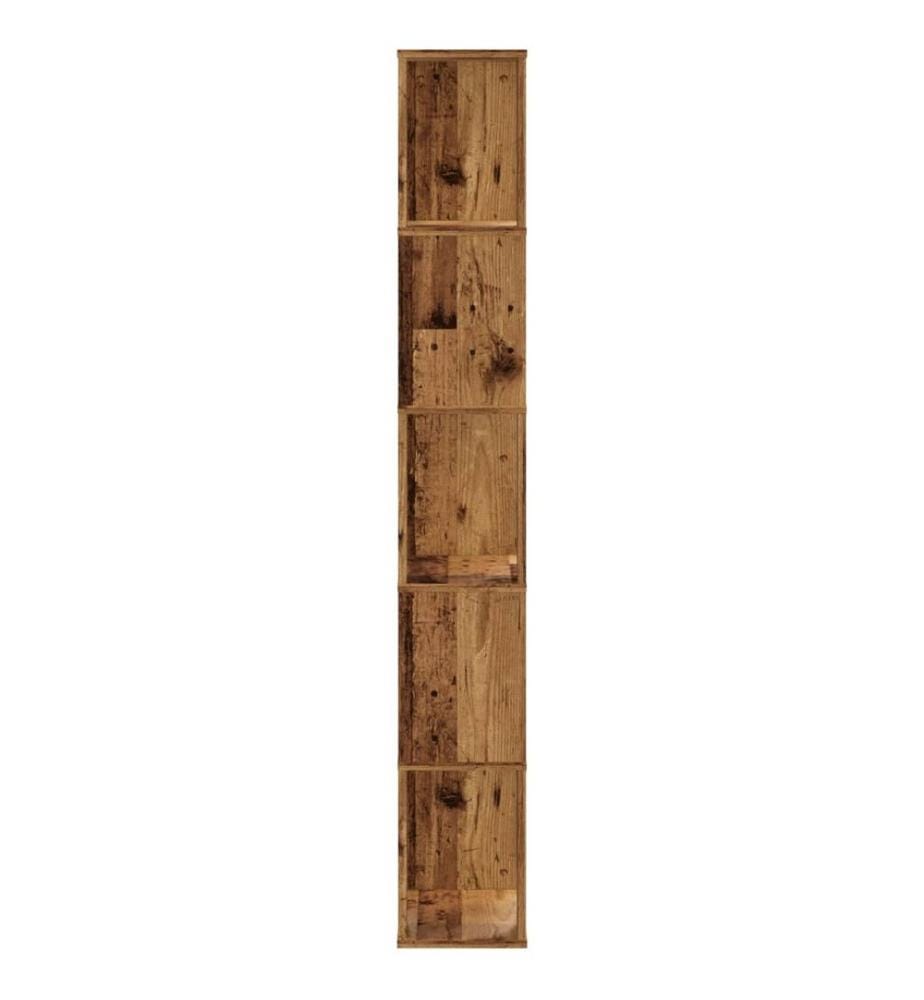 Bücherregal 5 Böden Altholz 45x23,5x162,5 cm Holzwerkstoff