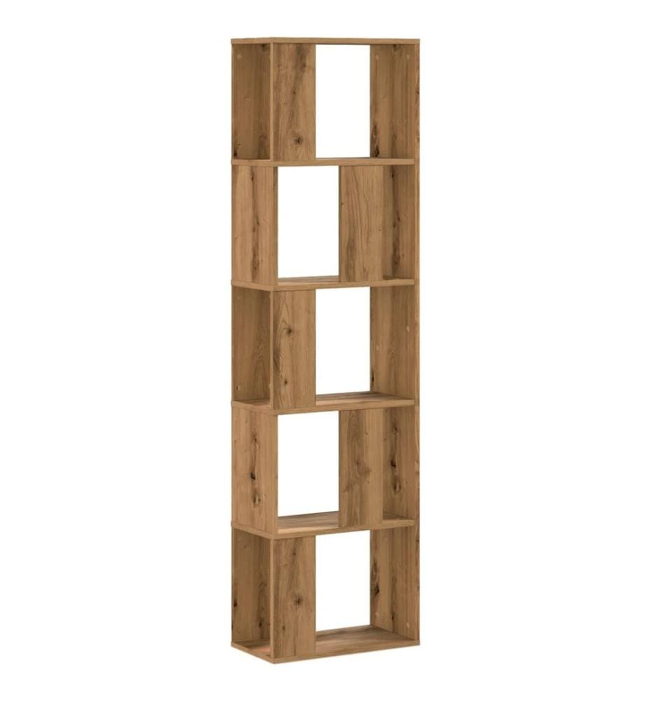 Bücherregal 5 Böden Artisan-Eiche 45x23,5x162,5 Holzwerkstoff