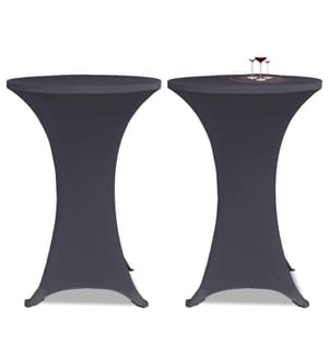 Tischhusse Stretchhusse 2 Stk 80 cm Anthrazit