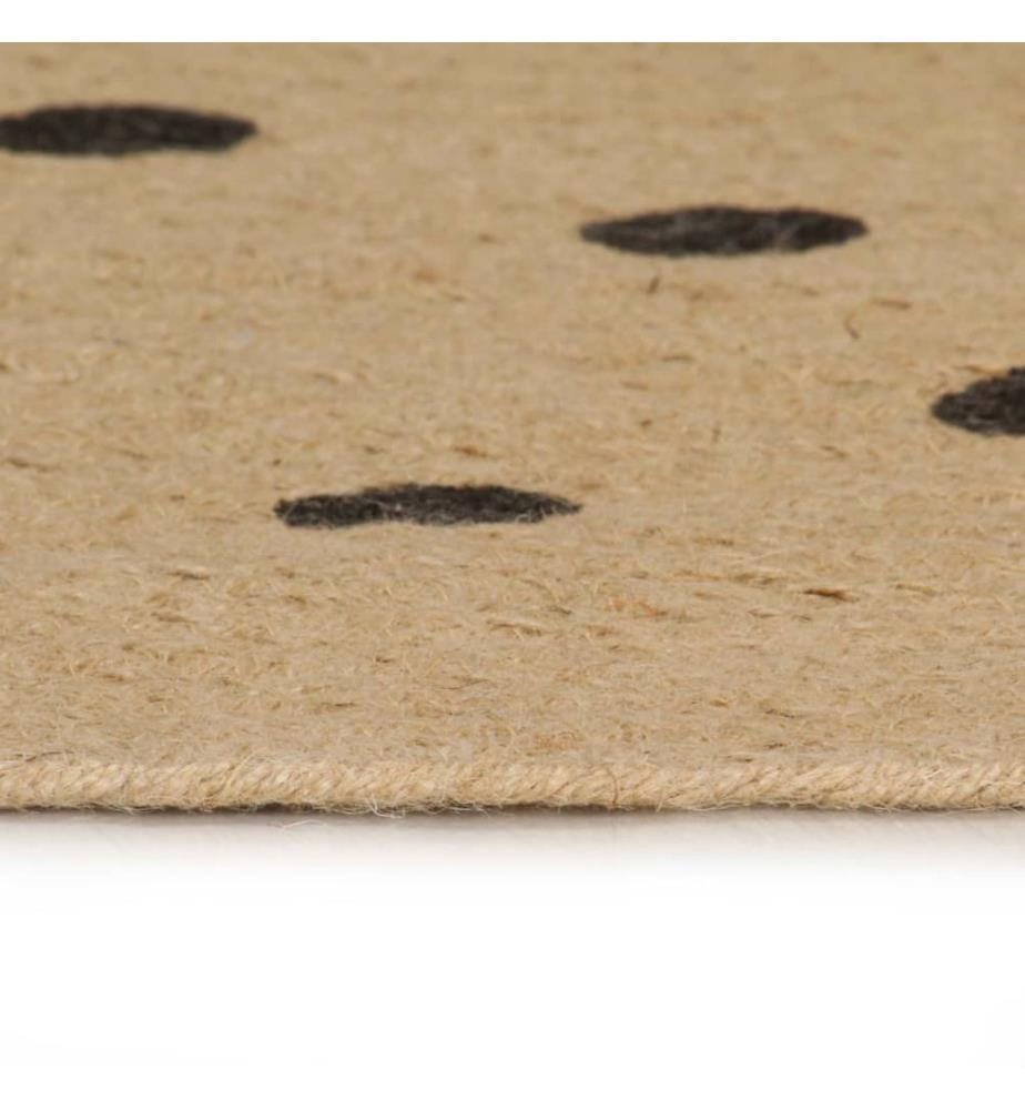 Teppich Handgefertigt Jute mit Punktmuster 150 cm