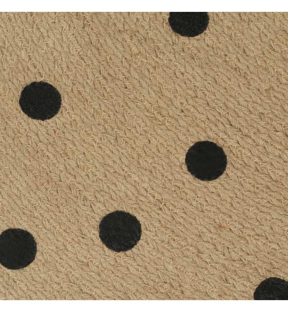 Teppich Handgefertigt Jute mit Punktmuster 150 cm