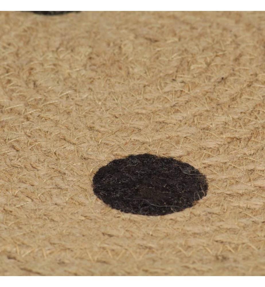 Teppich Handgefertigt Jute mit Punktmuster 150 cm