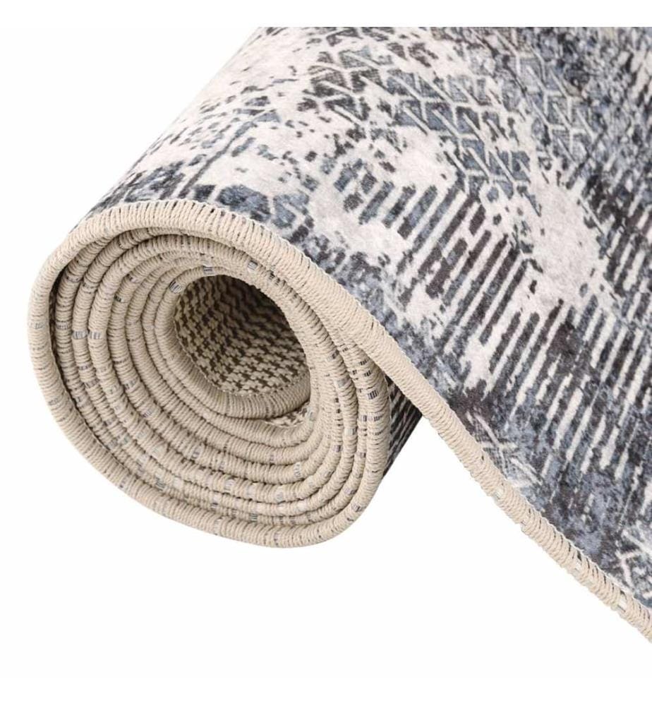 Teppich Waschbar Mehrfarbig 80x300 cm Rutschfest