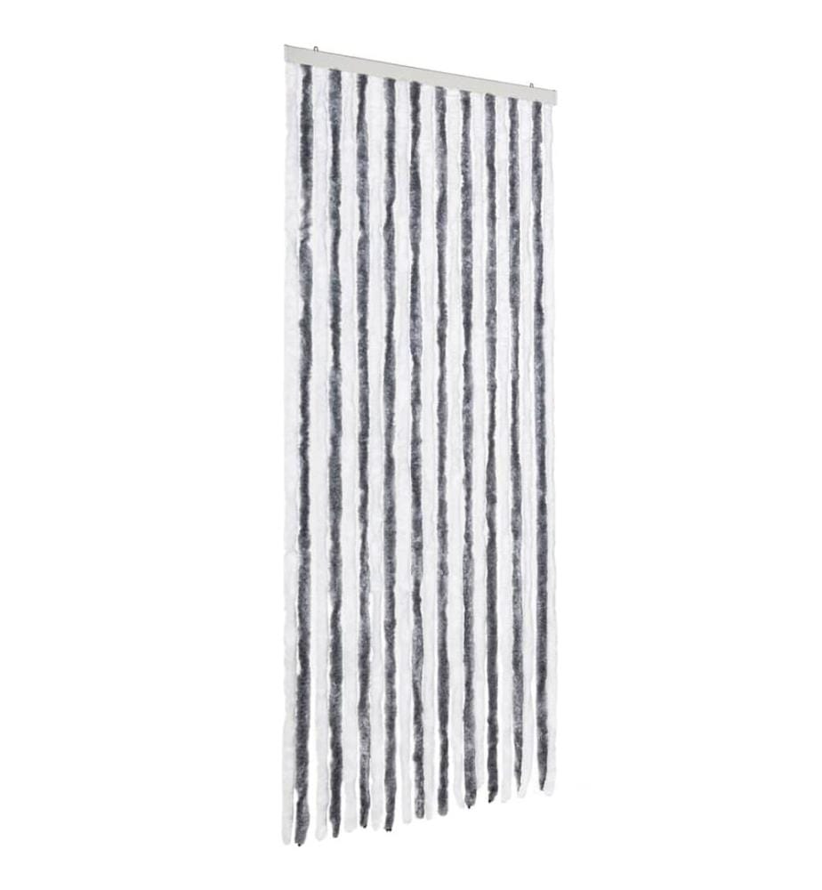 Moustiquaire Gris et blanc 90x220 cm Chenille