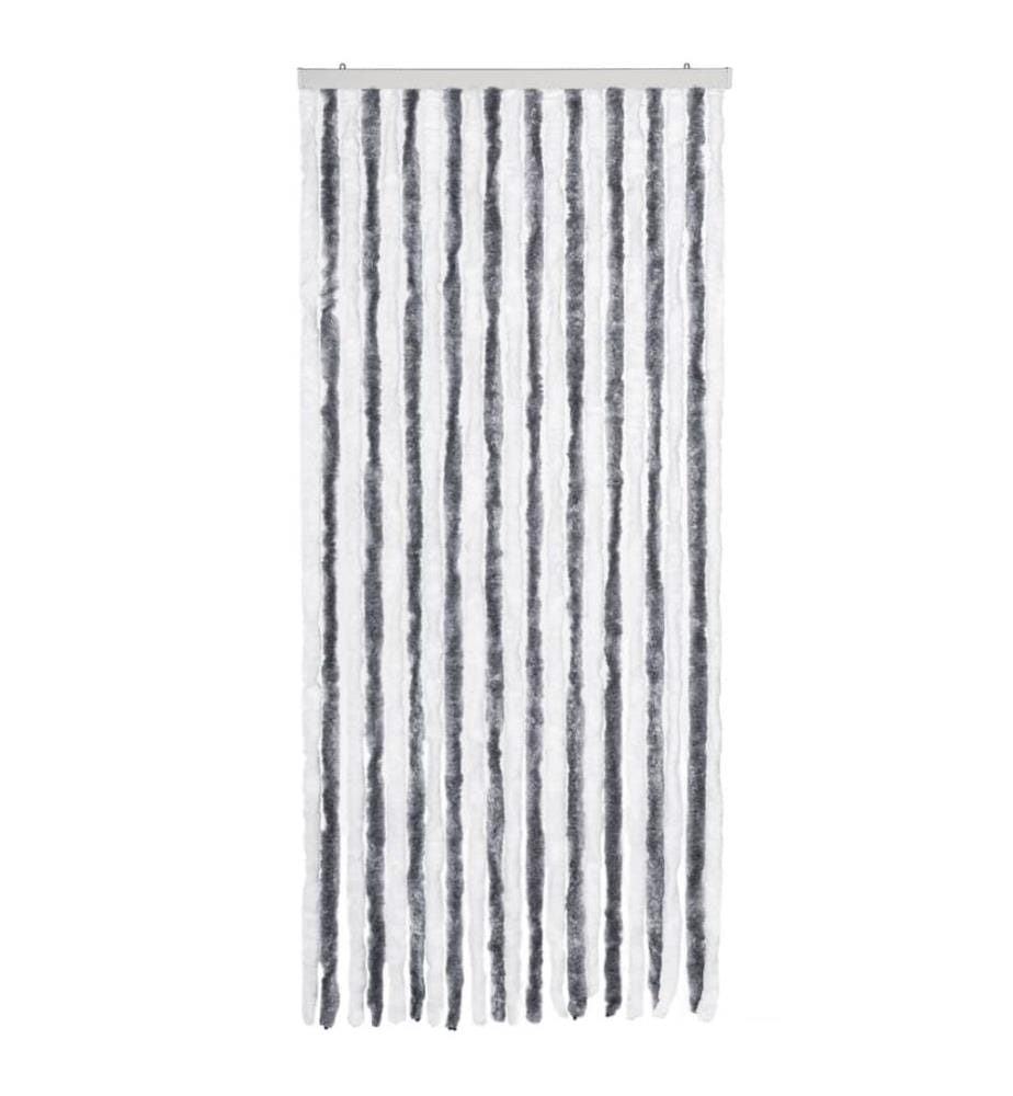 Moustiquaire Gris et blanc 90x220 cm Chenille