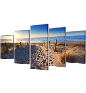 Bilder Dekoration Set Strand 200 x 100 cm