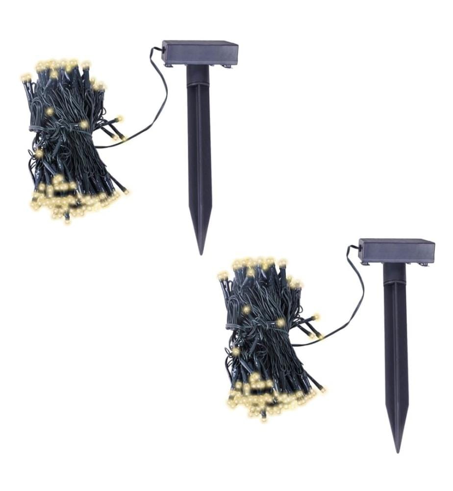 Solar-Lichterketten 2 Stk. LED Warmweiss