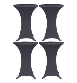 Stretch-Tischhussen 4 Stk. 60 cm Anthrazit