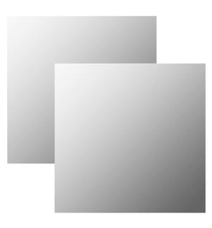 Wandspiegel 2 Stk. 50x50 cm Quadratisch Glas