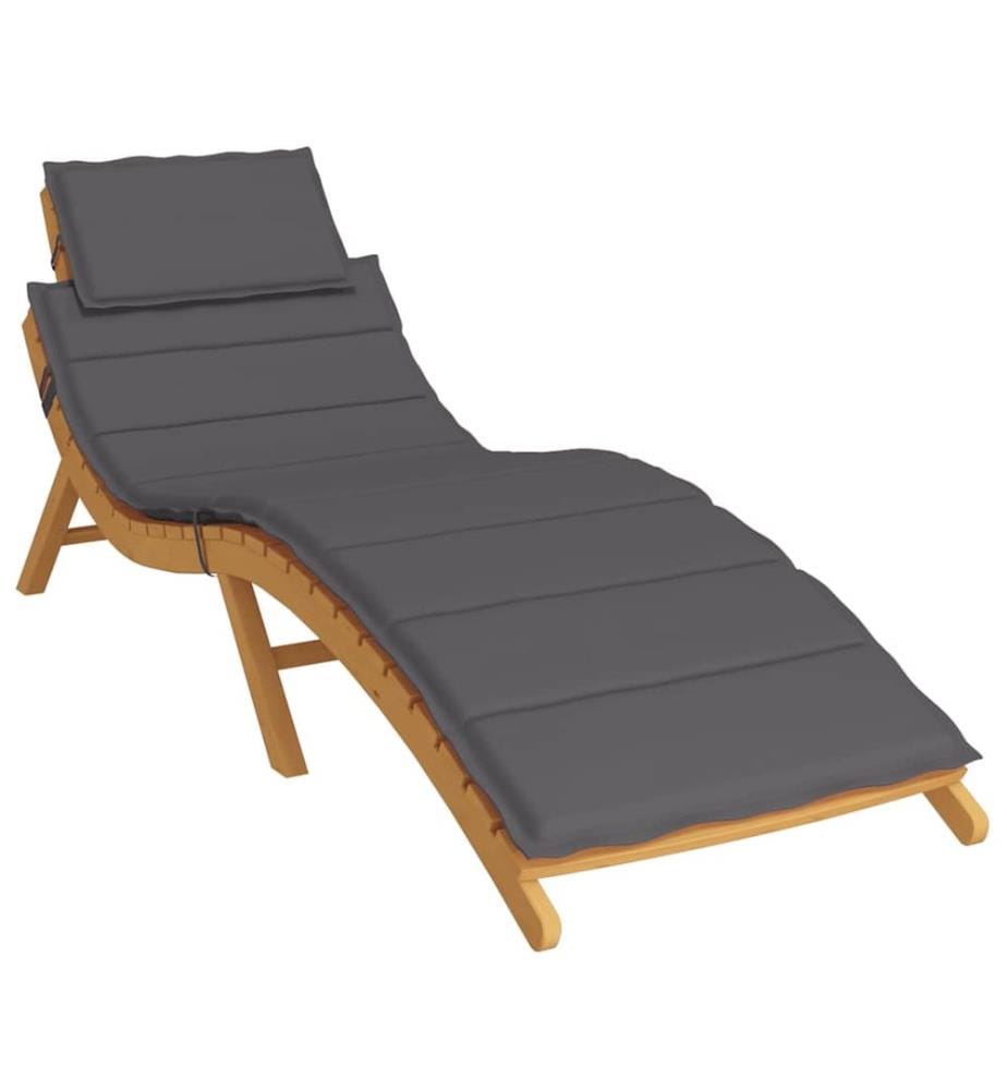 Coussin de chaise longue anthracite 186x58x4 cm tissu oxford