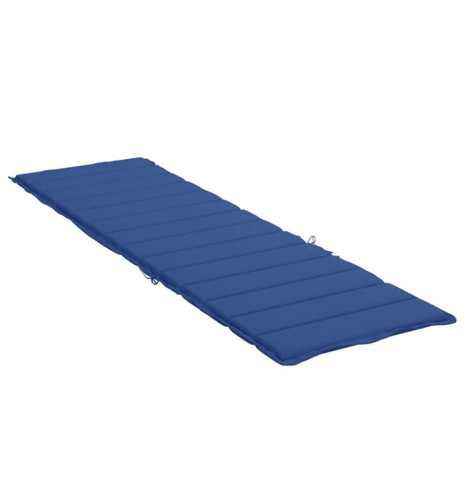 Coussin de chaise longue bleu royal 200x70x3 cm tissu oxford
