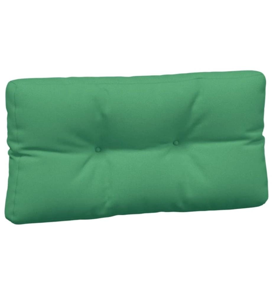 Coussins de palette 3 pcs vert tissu