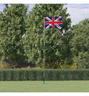 Flagge Grossbritanniens mit Mast 5,5 m Aluminium