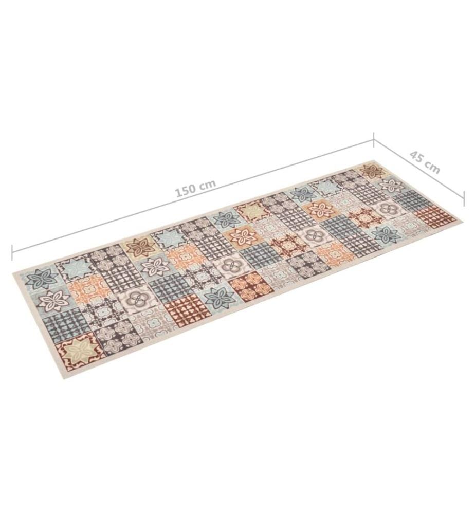 Küchenteppich Waschbar Mosaik Mehrfarbig 45x150 cm