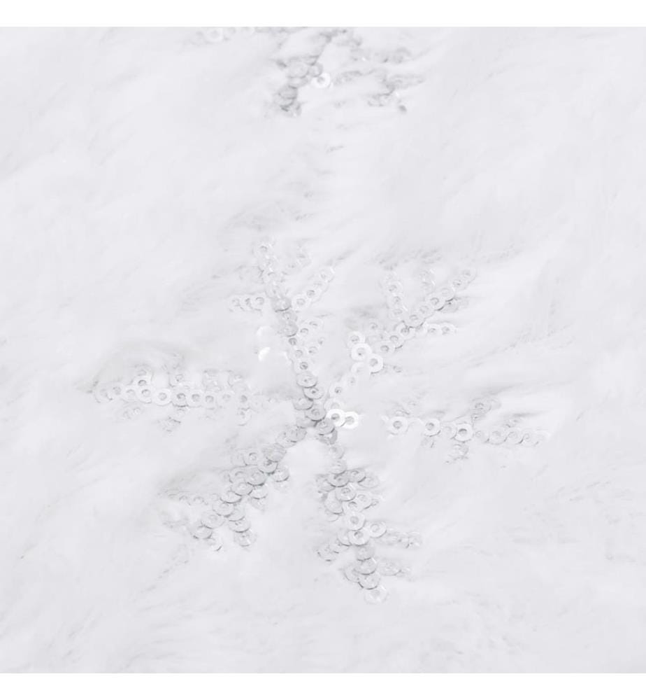 Luxus-Weihnachtsbaumrock Weiss 90 cm Kunstfell