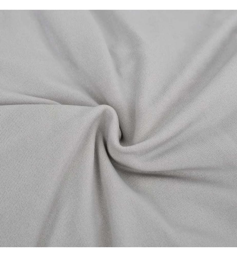 Stretch Sofahusse 4-Sitzer Grau Polyester-Jersey