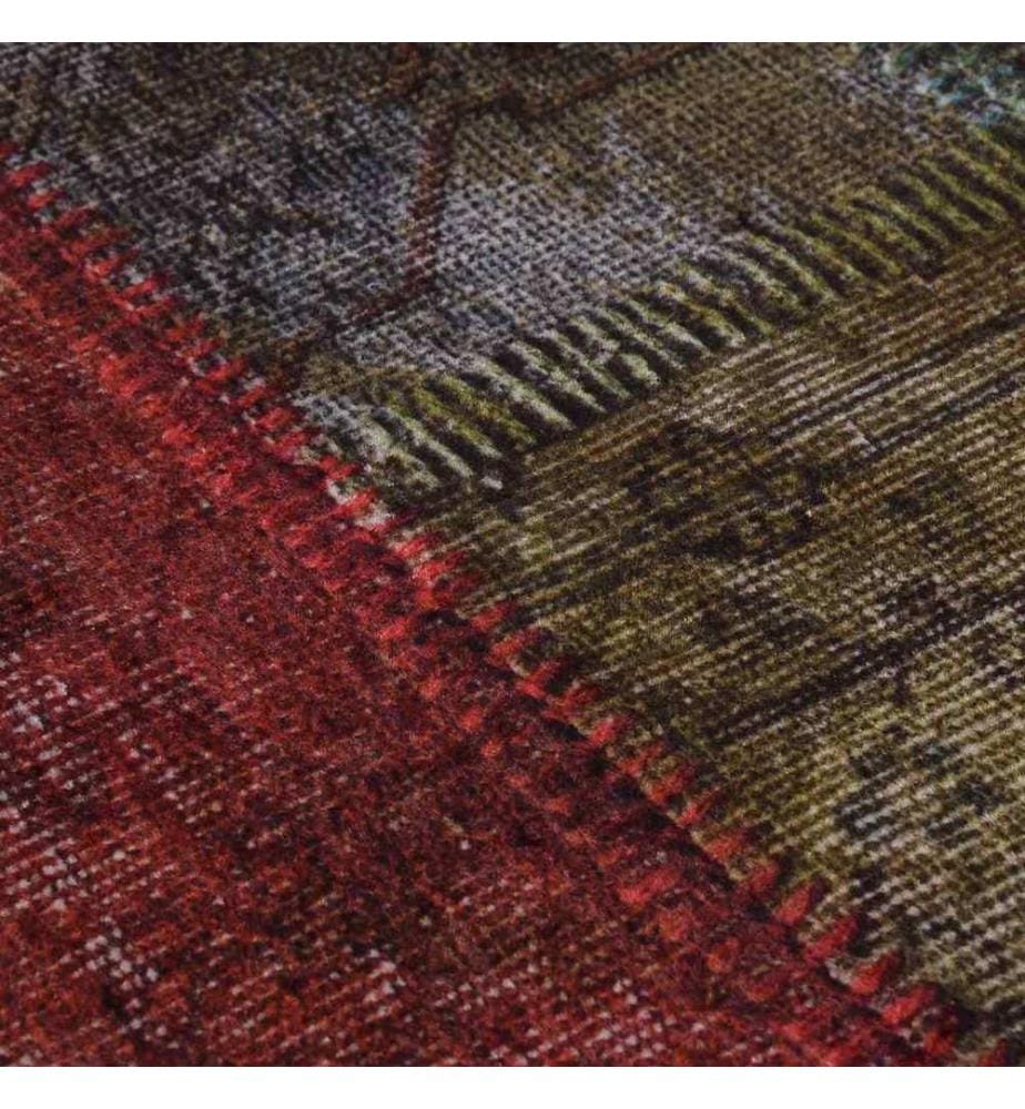 Teppich Waschbar Patchwork Mehrfarbig f120 cm Rutschfest