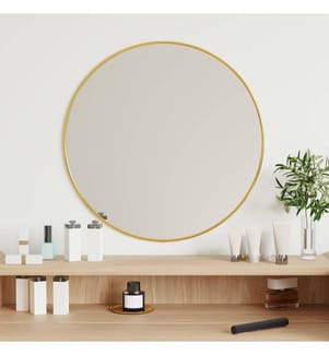 Wandspiegel Golden Ø 50 cm Rund
